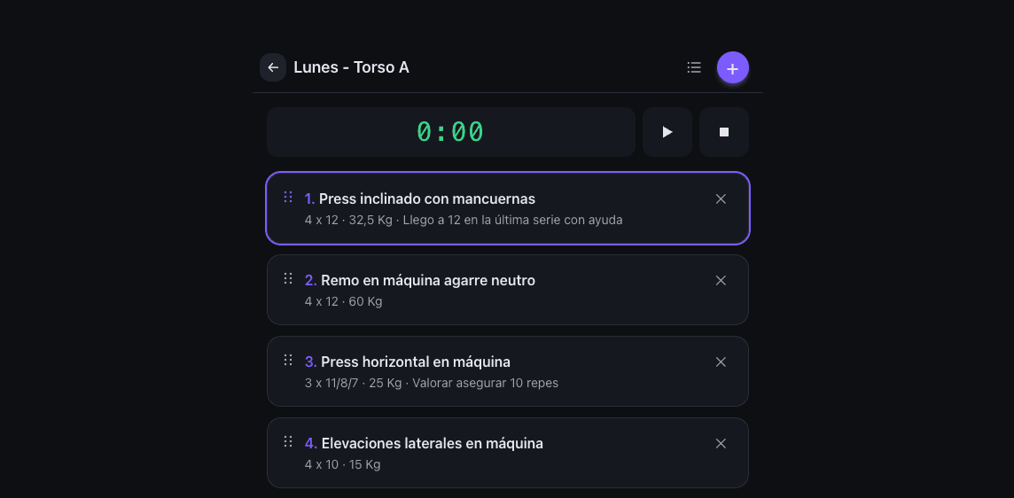 Captura de GymBro